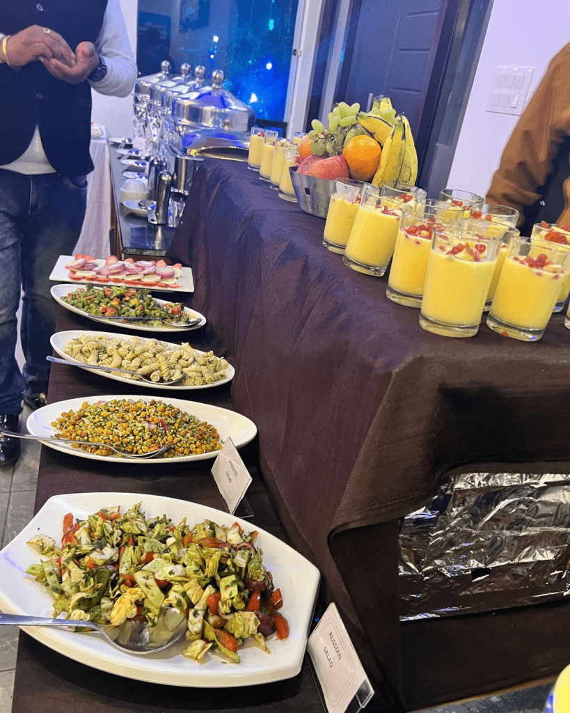 buffet on a wedding event in Corbett